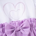 thumbnail image 5 of Cethrio Kids Girls Summer Outfit Sets, 2PC Flutter Sleeve Cotton Girls' Clothing Sets Purple Size 2T, 5 of 8