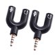 thumbnail image 5 of 2PCS Y Splitter Cable Head 3.5 mm 1 Male to 2 Dual Female Audio Cable Head Y-shaped Conversion Computer Headset Audio Head for Phone Earphone Microphone Computer (Black), 5 of 5