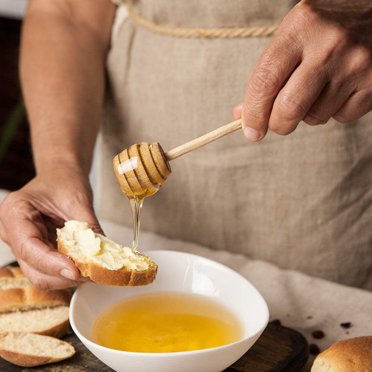 50Pcs Wooden Honey Dipper Sticks - 16CM Jam Stirrer Mixing Utensils