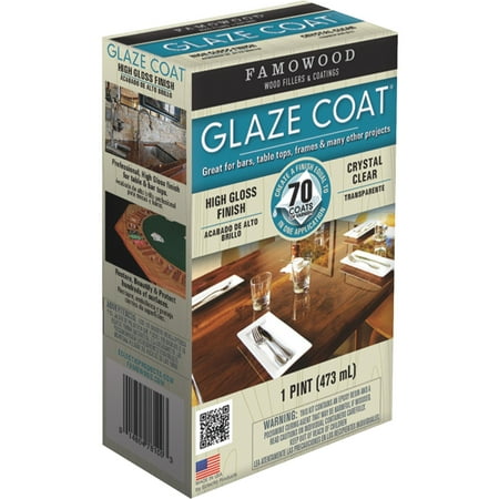 Famowood 5050060 1 Pint Crystal Clear Glaze Coatᅡᆴ High Gloss Epoxy Coating