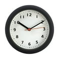 thumbnail image 4 of Reloj de pared silencioso, redondo, moderno, para decoración del hogar, novedoso, impermeable, decorativo, de 6 pulgadas, para dormitorio, comedor, y negro, 4 of 8