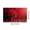 thumbnail image 1 of Valentine's Day Heart Love Backdrop Banner Romantic Flower Design Wedding Photo Props Party Decorations Background Event Display, 1 of 4