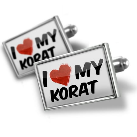 Cufflinks I Love my Korat Cat from Thailand - NEONBLOND