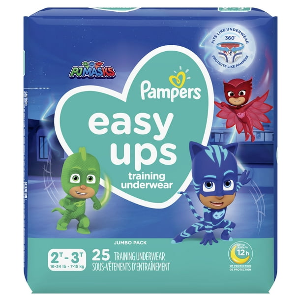 Pampers Easy Ups Boys Training Pants, Size 4 2T3T, 25 Count Walmart