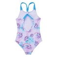 thumbnail image 4 of YEAHDOR Girls One Piece Swimwear Multi-Color Cartoon Horse Patterns Bathing Suit,Sizes 4-16 Sky Shading Cartoon 10, 4 of 7