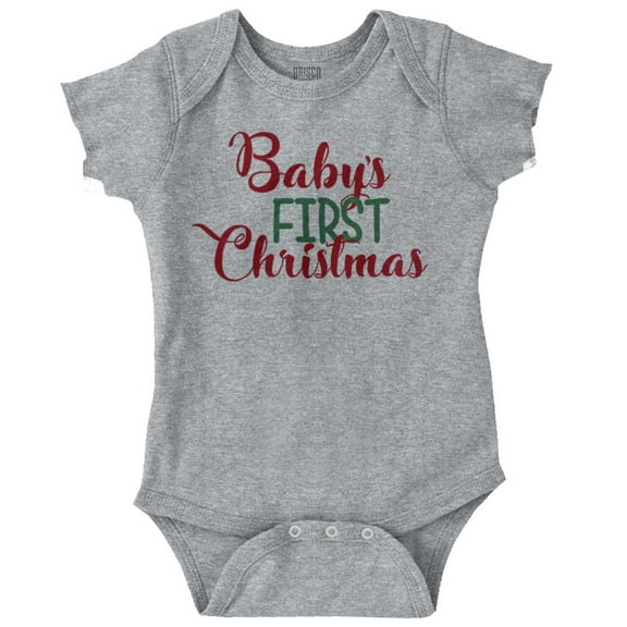 Cute Baby First Christmas Celebration Romper Boys or Girls Infant Baby Brisco Brands 12M