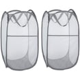 thumbnail image 3 of Cesta de lavandería plegable negra (paquete de 2), cesta de almacenamiento de ropa sucia, cesta de almacenamiento redonda, compatible con el organizador del hogar, habitación de los niños, 3 of 6