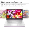 thumbnail image 3 of HP Student Business Laptop Computer - w/1 Year Office 365, 8GB RAM, 128GB UFS & 256GB Extend Micro SD & 1TB Cloud, Intel 4-Core Processor, HD Display, Windows 11 Pro(Honey Lavender), 3 of 8