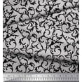 thumbnail image 2 of Soimoi Gray Rayon Fabric Artistic Leaves Print Fabric by the Yard 56 Inch Wide, 2 of 3