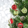 thumbnail image 4 of Christmas Ornaments Set, 20ct Red Green White Shatterproof Christmas Tree Decorations Ball Ornaments Bulk, 2.36 Inch Hanging Ornaments for Xmas Trees Holiday Party Decor, 4 of 9