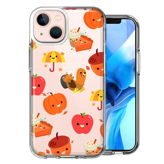 MUNDAZE For Apple iPhone 13 Thanksgiving Autumn Fall Design Double Layer Phone Case Cover