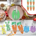 thumbnail image 2 of CoreLiving Felt Easter Bunny Cutlery Bags Carrot Shaped Utensil Holder for Parties Knife and Fork Pouch Silverware Pocket Sleeve Easter Tableware 6 Count, 2 of 7