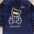 thumbnail image 4 of Futezty Toddler Baby Boy Girl Fall Winter Clothes 2 Piece Cute Pattern Long Sleeve Sweatshirt Elastic Pants Newborn Infant Boy Girl Outfits Home Clothes 6M-7T, 4 of 6