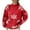 Red, variant on 2024 Women's Christmas Snowflake Reindeer Knitted Sweater Long Sleeve Crew Neck Animal Print Pullover Knitwear Gray