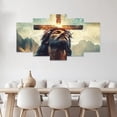 thumbnail image 3 of ZHONGYUTONG 5 Piece Christian Wall Art Jesus Pictures Set of 5 for Christ Church Dining Living Room Home Decor Cross Painting Canvas God Poster Prints Framed (8x14inx2pcs 8x18inx2pcs 8x22inx1pcs), 3 of 5