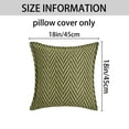 thumbnail image 7 of Unique Bargains Pack of 2 Chenille Soft Striped Modern Throw Pillow Covers Green Black, 7 of 7