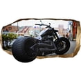 thumbnail image 3 of Startonight 3D Mural Wall Art Photo Decor Harley Davidson  Amazing Dual View Surprise Wall Mural Wallpaper for Bedroom Men's Passion Gift Medium 32.28 ‘’ By 59.06 ‘’, 3 of 4