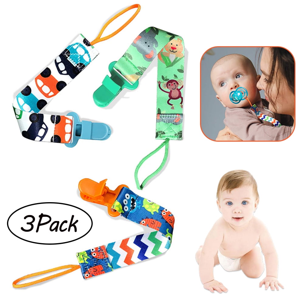 Infant Baby Cute Dummy Pacifier Soother Nipple Shield Wood Chain Clip Holder Z 