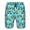 thumbnail image 4 of Kdxio Cartoon Monster Truck Pattern Mens Casual Shorts - Drawstring Summer Beach Sports Shorts for Men, 4 of 9