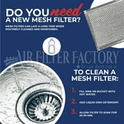 Air Filter Factory 10 x 13-1/2 x 3/8 Range Hood Aluminum Grease Filters 2-Pack