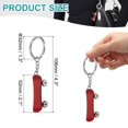 thumbnail image 2 of SkateBoard Keychain, Mini Skate Board Key Chain Sport Pendant Key Ring Bag Backpack Decor Cute Car Keychain for Men Women Party Gifts Favors, Red, 2 of 7