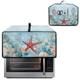 thumbnail image 2 of ZIATUBLES Starfish Coral Shell Print Toaster Oven Cover Anti Scratch Kitchen Countertop Appliance Protector Cover Dust Case Machine Washable Home Organization, 18.5" x 14.5" x 9", 2 of 8