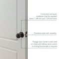 thumbnail image 5 of Design House Ball Passage Adjustable 2-Way Hall and Closet Door Knob, Matte Black, 5 of 15