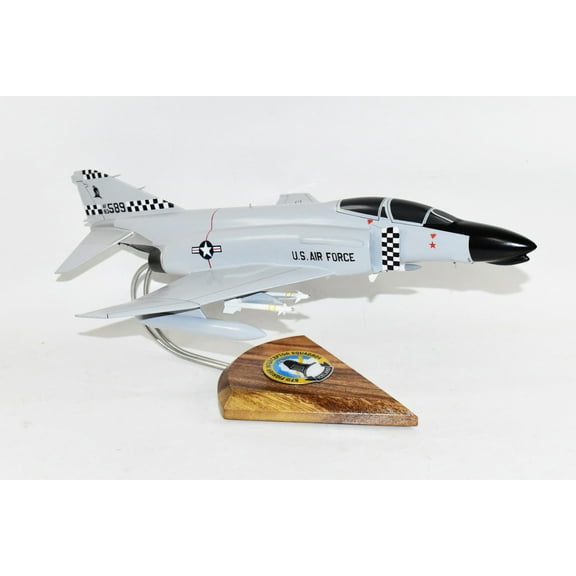 57th Fighter-Interceptor Squadron F-4C Model,  1/42 (18") Scale, Mahogany