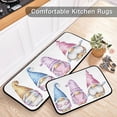 thumbnail image 6 of SKYSONIC Christmas Gnomes Set Kitchen Mats Set of 2 Watercolor Anti Fatigue Floor Runner Rug Non Slip Comfort Mat 19.7x27.6 Inch + 19.7x47.2 Inch for Living Room Laundry Room Hallway, 6 of 7
