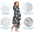 thumbnail image 7 of Green Skull Rose Pattern Hooded Bath Towel，60"x35" for Ages 3 To 12 Kids, Quick Dry Lightweight Soft Microfiber Hood Beach Towel Cover Up for Kids, 7 of 7