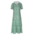 thumbnail image 5 of HomeGardon Summer Dresses for Women Summer Dresses,Fashion Casual Spring and Summer-neck Short Sleeve Printed Dress,XXXL, 5 of 6