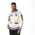thumbnail image 2 of Unisex The Wild Collective  Cream New York Rangers Jacquard Full-Zip Sweater, 2 of 4