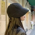 thumbnail image 3 of Summer Sun Hat Foldable Wide Brim Women Bucket Hat Girl Lady UV Protection Adjustable Outdoor Beach Cap, 3 of 3