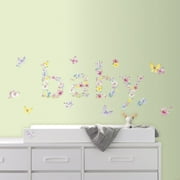 Roommates Kathy Davis Pink Baby Butterflies Peel and Stick Wall Decals 8.93"W x 11.84"H