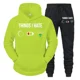thumbnail image 4 of Conjunto de ropa deportiva hippie para hombre, sudadera con capucha y pantalón con estampado de "Cosas que odio", "Batería baja", "Sin red", 2 piezas, chándales divertidos de moda para hombre, 4 of 5