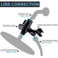 thumbnail image 3 of Solid Metal Shower Arm Diverter with Holder for Hand Held Showerhead and Fixed Spray Head, G 1/2 3-Way Bathroom Universal Diverter System Replacement Part (Oil Rubbed Bronze), 3 of 7