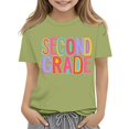 thumbnail image 3 of UACY Girls Second Grade Back to School T Shirt Short Sleeve Crew Neck Cotton Casual Graphic Tee for Kids (Light Green, 3-4 Years), 3 of 6