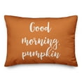 thumbnail image 2 of Creative Products Good Morning, Pumpkin in Orange 14 x 20 Spun Poly Pillow, 2 of 3