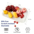 thumbnail image 2 of TP 2-Piece Melamine Serving Trays, Grill Prep and Serving Platters for Outdoor BBQ, Blue & White, 2 of 8