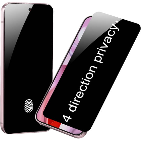 2 Pack 360 Degree Privacy Screen Protector for Google Pixel 10 Pro XL / 9 Pro XL 4 Sides Anti-Spy Soft Film 6.8 inch Support Finger Unlock