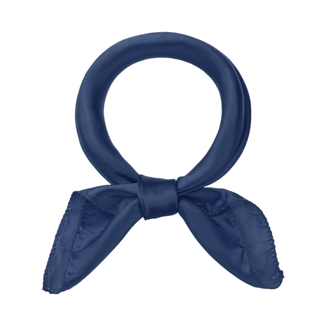 INSPIRAR CHIC Bufandas de Satén Sólidas para Mujeres 20" Pañuelo Cuadrado Pequeño Pañuelo de Cuello Azul Oscuro 19.7x19.7''(LxA)