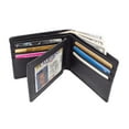 thumbnail image 2 of RFID Blocking Genuine Leather Men's Bifold Wallet Center Flap Premium Cowhide, 2 of 11