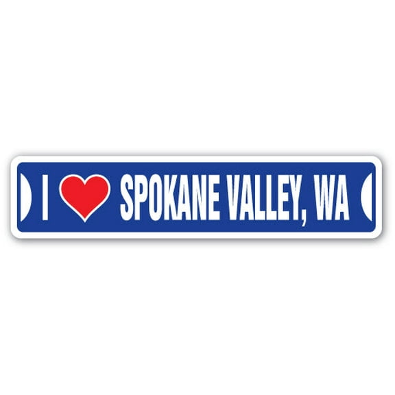 SignMission SSIL-Spokane Valley Wa Street Sign - I Love Spokane Valley, Washington