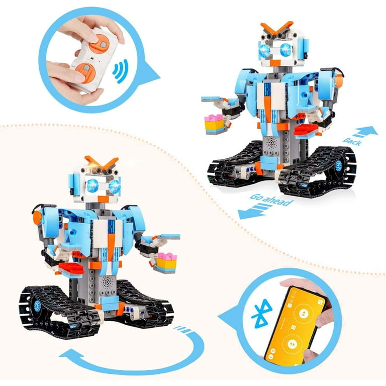 STEM Projects for Kids Ages 8-12 - Robot Building Toys for Boys Girls,  Remote Control Robot Toys Engineering Learning Educational Coding DIY  Building Block Robotics Kit Rechargeable Robot Toy Gifts 