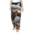 thumbnail image 1 of Balery Coral Fish Dolphin Pantalones de pijama para mujer, pijamas ultraligeros, pantalones de estar por casa-Small, 1 of 6