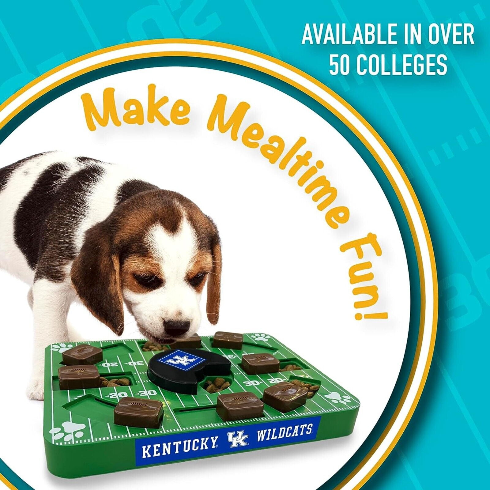 Pets First NCAA Kentucky Wildcats Puzzle Toy, Puzzle Treat Dog Toy, Interactive Dog Treat Toy, Dog Puzzle Feeding Slow Toy