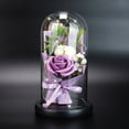 thumbnail image 3 of Rose Gift Box with Glass Cover LED Light Gift for Valentine‘s Day Anniversary, 3 of 9