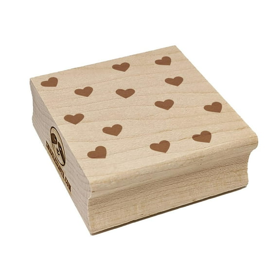 Scattered Hearts Love Anniversary Valentine's Day Square Rubber Stamp Stamping Scrapbooking Crafting - Small 1.25in