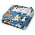 thumbnail image 2 of Cute Dog Puppy Blanket, Soft Blankets Flannel Bed Throw Cozy Lightweight Plush Gifts for Kids Boys Girls Women Men Sofa Couch Bedroom Living Rooms Warm All Season, Home Decor, Small 50"x40", 2 of 6