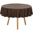 thumbnail image 1 of Clear Plastic Round Tablecloth Vinyl PVC Table Cloth Protector Oil Spill Proof Wipe Clean Table Cover for Dining Tables Parties Camping Crystal Clear, 1 of 7